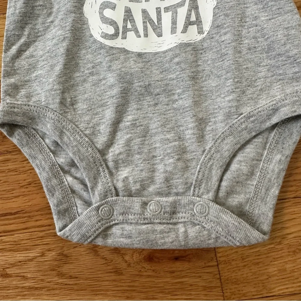 NWT Carter’s Gray Team Santa Kids Onesie Sz 3 Months